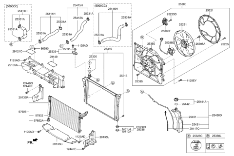2017 Hyundai Elantra  Reservoir Assembly-Radiator Diagram for 25430B1000