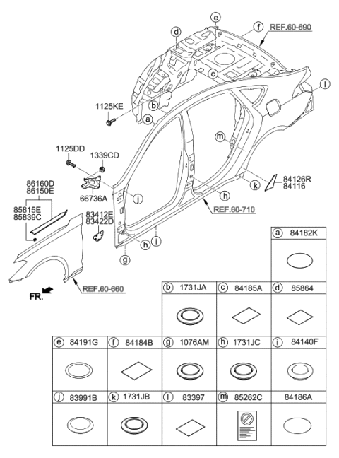 2016 Hyundai Elantra  Film-Anti Chippg LH Diagram for 84211B1000