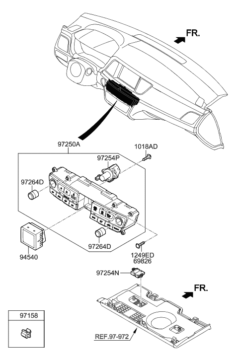 2017 Hyundai Elantra Sensor-In Car Diagram for 97268B1000