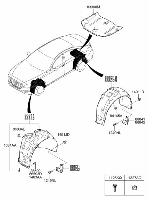 2016 Hyundai Elantra  Rivet-Blind Diagram for 1416005220