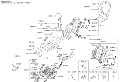 2016 Hyundai Elantra  Relay Box-Front Seat, RH Diagram for 88197B1100