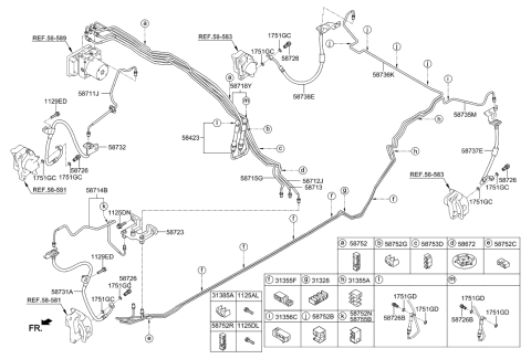 2017 Hyundai Elantra  Bolt-Connector Diagram for 58726B1000