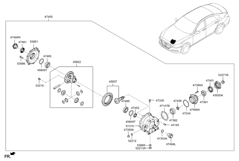 2011 Hyundai Veracruz Breather Diagram for 530883C000