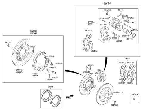 2016 Hyundai Elantra  Spring-Pad Diagram for 582443M300