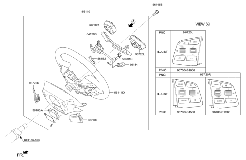 2016 Hyundai Elantra  Motor Assembly-STEERING/WHEEL HAPTIC Diagram for 56184B1000
