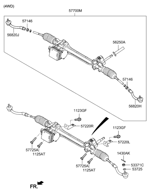 2011 Hyundai Veracruz  Cover-Dust Diagram for 56250B1400