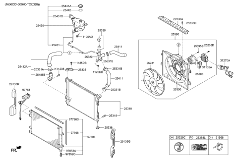 1992 Hyundai Scoupe Blower Assembly Diagram for 253801R600