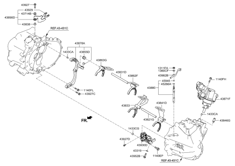 1990 Hyundai Scoupe  Pin-Spring Diagram for 4384232100