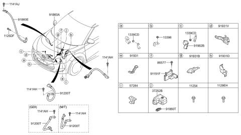 1990 Hyundai Scoupe Protector-Wiring Diagram for 919713X100