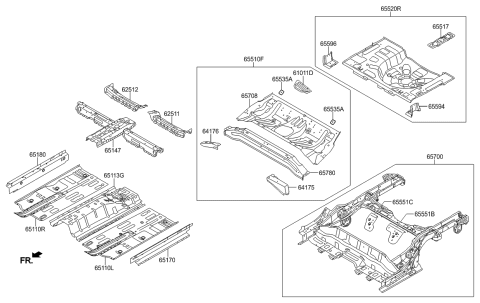 1992 Hyundai Scoupe Panel Assembly-Side Sill Inner, LH Diagram for 651712V011