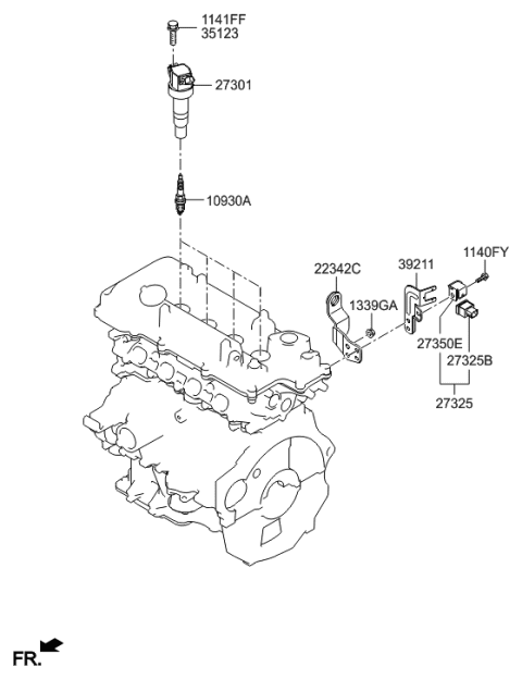 1992 Hyundai Scoupe  Bolt-FLANGE Diagram for 1141706256B