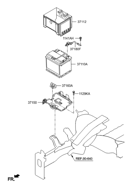 1991 Hyundai Scoupe Insulation Pad-Battery Diagram for 371122V450