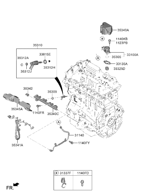2006 Hyundai Elantra  Pipe Assembly-Fuel Diagram for 353052GPD0