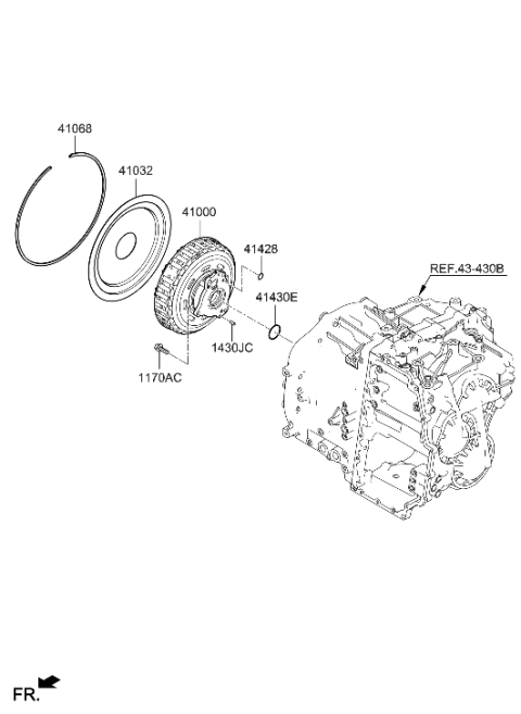 2018 Hyundai Sonata Hybrid  Cylinder Assembly-Concentric Slave Diagram for 4142124600
