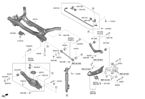 2006 Hyundai Elantra  Bar Assembly-RR STABILIZER Diagram for 55510K9200