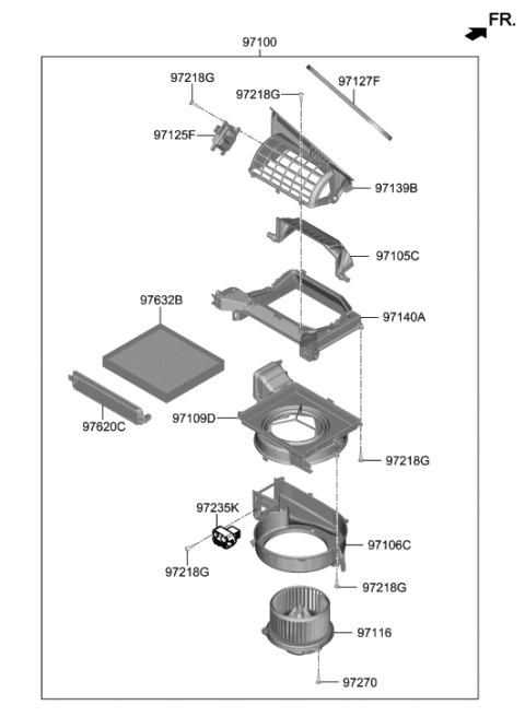 2023 Hyundai Ioniq 6 Case-Intake, Lower Diagram for 97124J3000