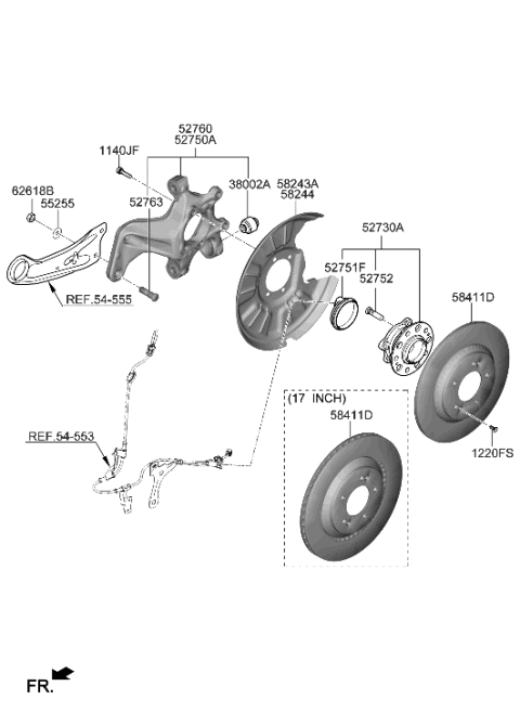 2023 Hyundai Ioniq 6 Pillow Ball Bush Assembly Diagram for 55130B1000