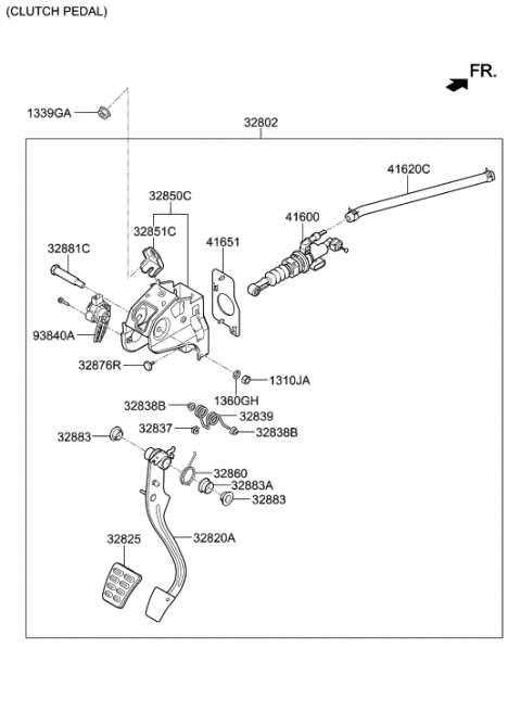 2023 Hyundai Ioniq 6  Arm Assembly-Clutch Diagram for 32820S0100