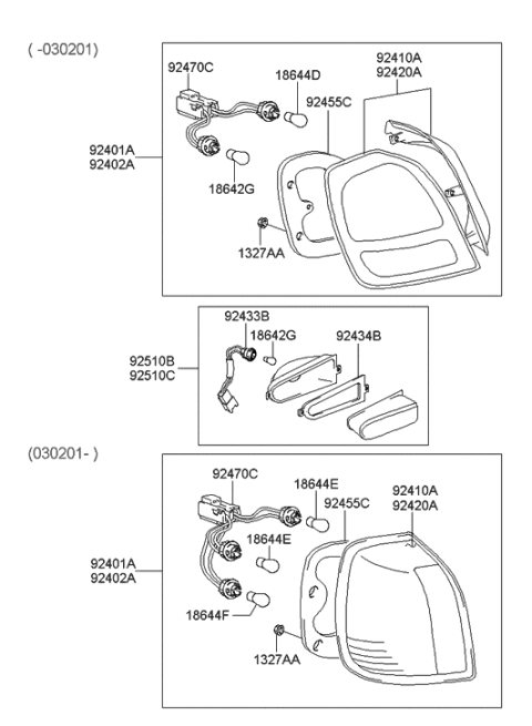 2023 Hyundai Elantra Rear Combination Holder & Wiring Diagram for 9243139600