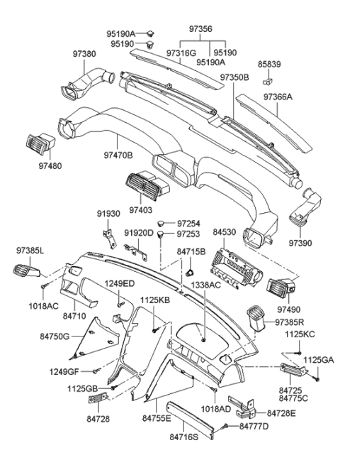 2023 Hyundai Elantra Hose Assembly-Side DEFROSTER, LH Diagram for 9738039000