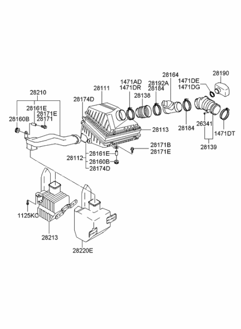 2022 Hyundai Elantra  Duct Assembly-Extension Diagram for 2822039200