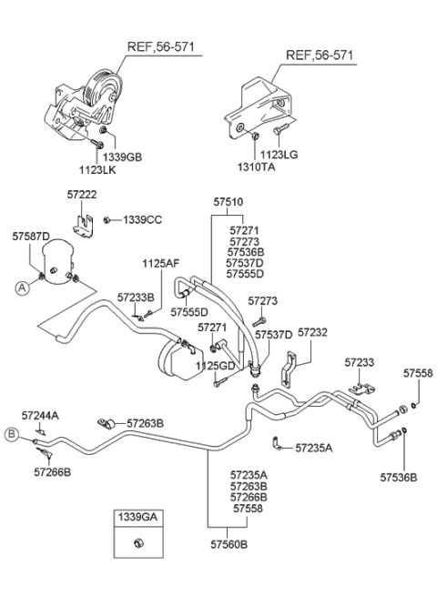 2023 Hyundai Elantra  Hose Assembly-Power Steering Oil Pressure Diagram for 5751039000