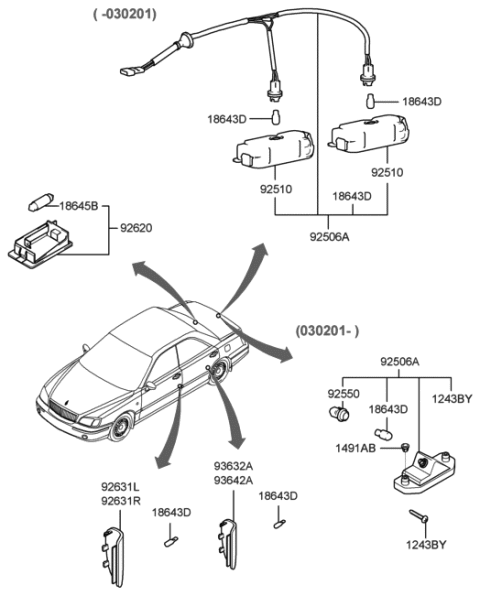 2022 Hyundai Elantra  Lens-Door Courtesy Lamp, RH Diagram for 9264239000