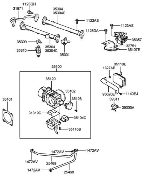 2023 Hyundai Elantra  Screw Diagram for 3510539075