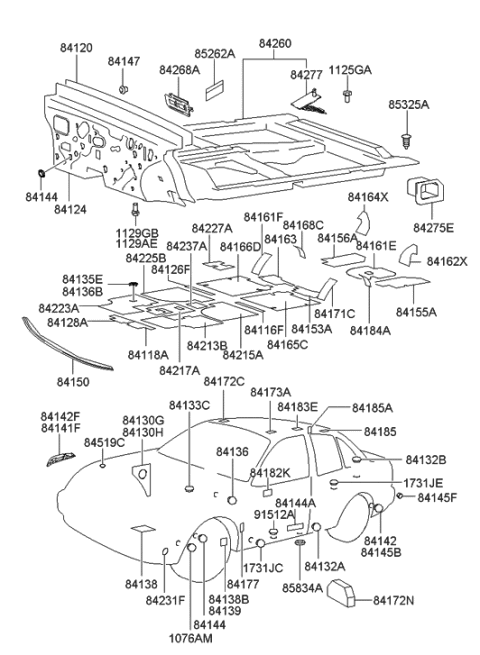 2023 Hyundai Elantra  Pad-Antinoise Diagram for 8418228000