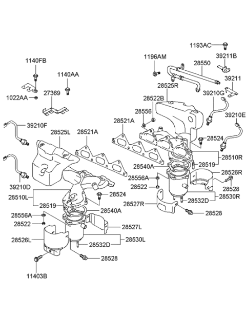 2022 Hyundai Elantra  Bracket-Connector Mounting Diagram for 3921139025