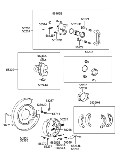 2022 Hyundai Elantra  Spring-Shoe Return, Lower Diagram for 5825537000