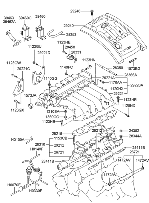 2022 Hyundai Elantra  Bolt Diagram for 1123308226K