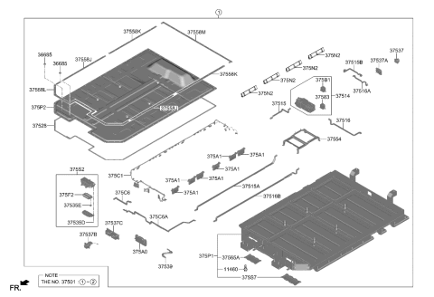 2018 Hyundai Accent FUSE-HIGH VOLTAGE Diagram for 375F2JI700