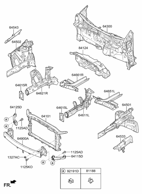 2004 Hyundai Tiburon  Panel Complete-Dash Diagram for 64300F2010