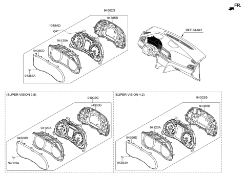 2002 Hyundai Tiburon Plate-Window Diagram for 94370F2000