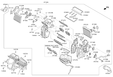 2004 Hyundai Tiburon  Duct-Shower, LH Diagram for 97279F2001