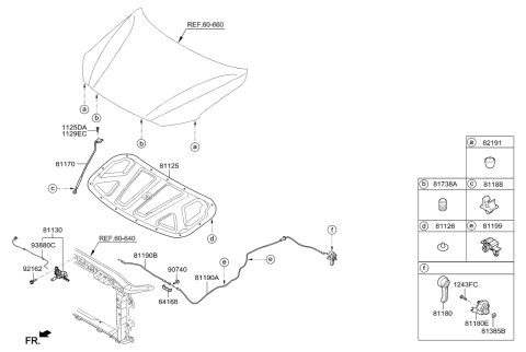 2002 Hyundai Tiburon Switch Assembly-Hood Diagram for 93880F2000