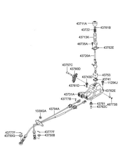 2010 Hyundai Tucson  Cover Diagram for 437522H000