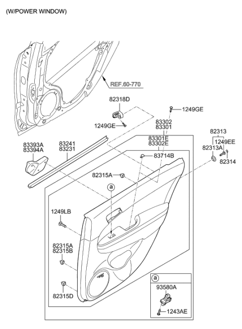 2009 Hyundai Tucson  Grommet-Screw Diagram for 8231337000XP
