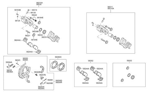 2011 Hyundai Tucson  Plate Assembly-Rear Brake Back, RH Diagram for 582521H000