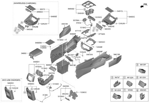 2004 Hyundai Elantra  Smartkey Antenna Assembly Diagram for 95460L1100