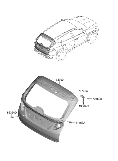 2001 Hyundai Elantra Bolt Diagram for 791522P000