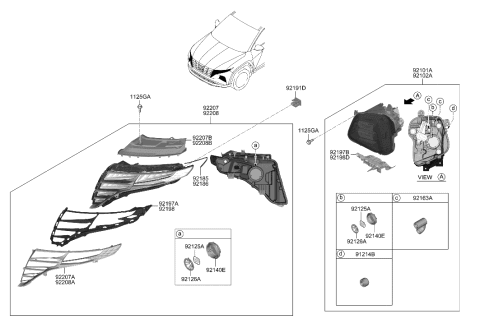 2004 Hyundai Elantra Dust Cap Assembly-Headlamp Diagram for 92140G6000