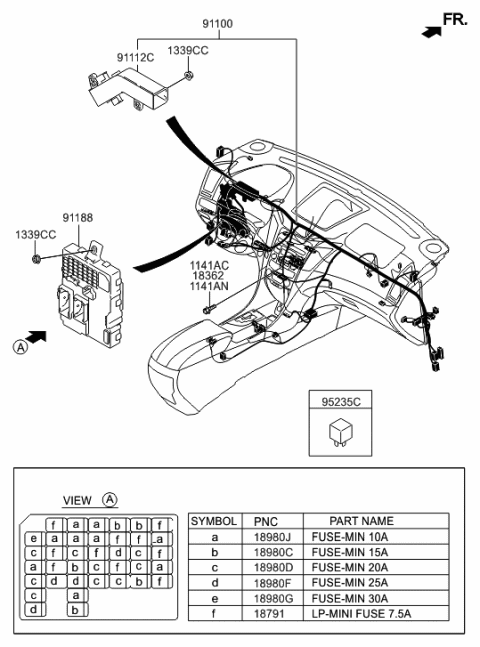 2021 Hyundai Veloster N Relay Assembly-Stop Signal Diagram for 952352J200
