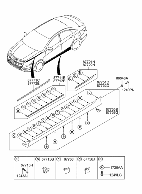 2023 Hyundai Venue Garnish Assembly-Fender LH Diagram for 877713S000