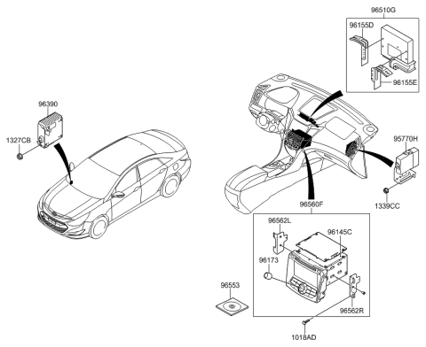 2021 Hyundai Veloster N Bracket-Mounting, RH Diagram for 965623S500