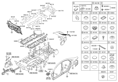 2023 Hyundai Venue  Plug-Wax Injection Hole Diagram for 841361D100