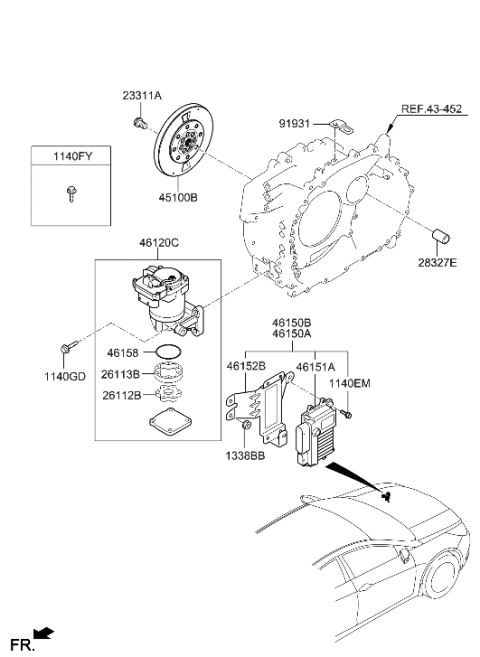 2023 Hyundai Venue  Bracket-Wiring Mounting Diagram for 919312F250