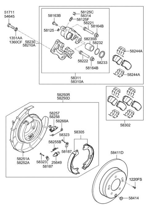 2023 Hyundai Venue  Spring-Shoe Return, Lower Diagram for 582692E000