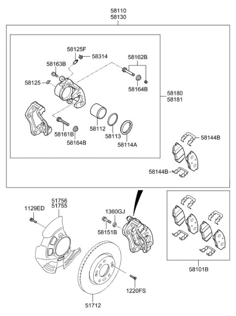2023 Hyundai Tucson  Spring-Pad Diagram for 581443Q100